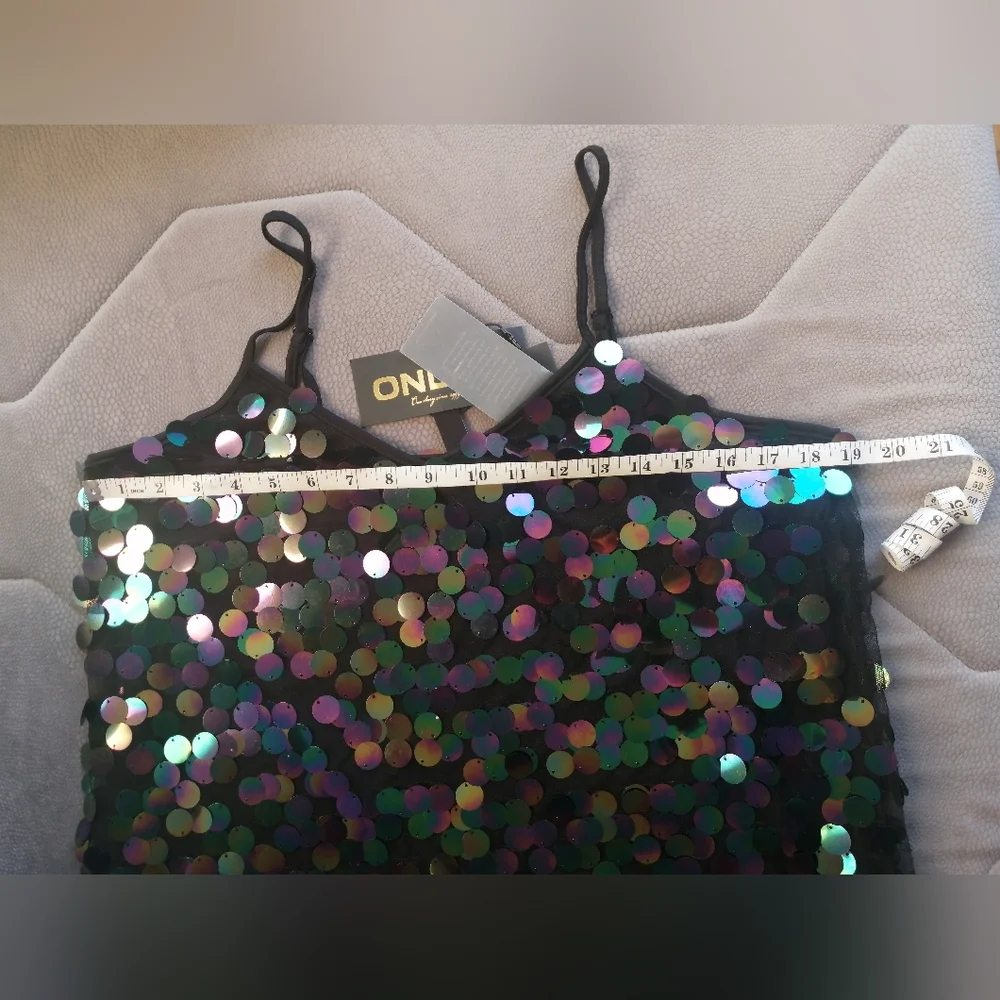 NWT Onlemili S/l Sequins Black Short Party Holiday Sexy Mini Dress - Picture 13 of 16
